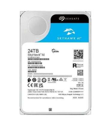 Seagate ST24000VE002 SkyHawk AI, 24 TB, 7200 RPM, 512 MB, 3.5", Serial ATA III