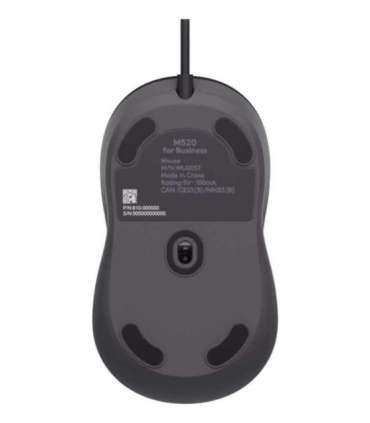 MOUSE USB OPTICAL M520/GRAPHITE 910-007511 LOGITECH