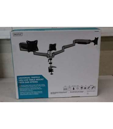SALE OUT. DIGITUS Triple monitor mount, 3x 27", 3x 6 kg Digitus Desk Mount Triple Monitor Gas Spring Mount DA-90363