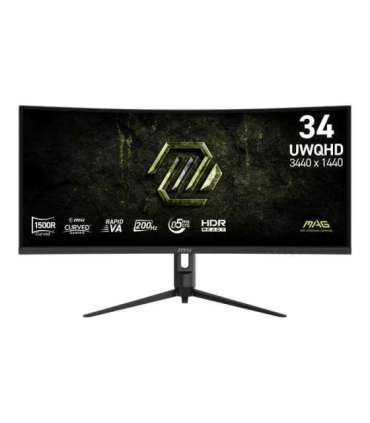 Monitor 34 inches MAG 342CQRF E20 UWQHD/Curved/200Hz/black