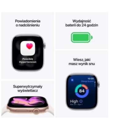 Watch Series 11 GPS 42mm Rose Gold Aluminium Case with Light Blush Sport Band - S/M