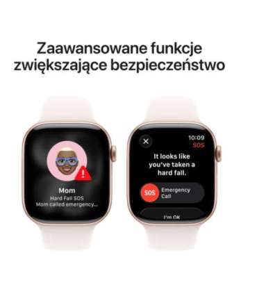 Watch Series 11 GPS 42mm Rose Gold Aluminium Case with Light Blush Sport Band - S/M