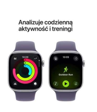 Watch Series 11 GPS 46mm Silver Aluminium Case with Purple Fog Sport Band - M/L