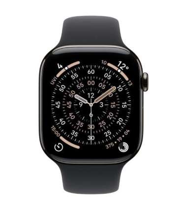 Watch Series 11 GPS + Cellular 42mm Slate Titanium Case with Black Sport Band - S/M