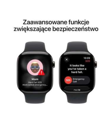 Watch Series 11 GPS + Cellular 42mm Slate Titanium Case with Black Sport Band - S/M