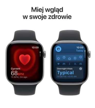 Watch Series 11 GPS+Cellular 46mm Space Grey Aluminium Case with Black Sport Band - M/L