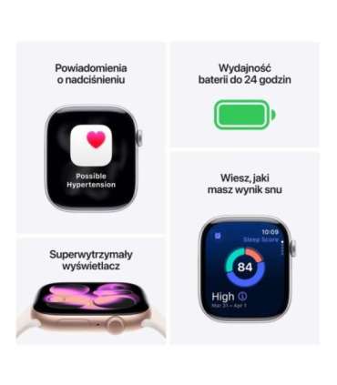 Watch Series 11 GPS+Cellular 46mm Silver Aluminium Case with Purple Fog Sport Band - S/M