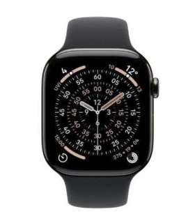 Watch Series 11 GPS + Cellular 46mm Slate Titanium Case with Black Sport Band - S/M