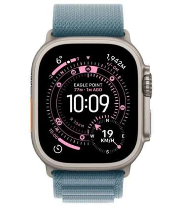 Watch Ultra 3 GPS + Cellular 49mm Natural Titanium Case with Light Blue Alpine Loop - Small