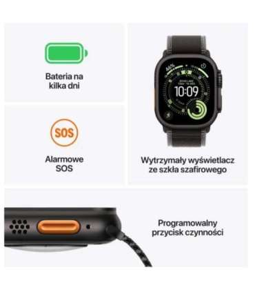 Watch Ultra 3 GPS + Cellular 49mm Natural Titanium Case with Blue/Bright Blue Trail Loop - S/M