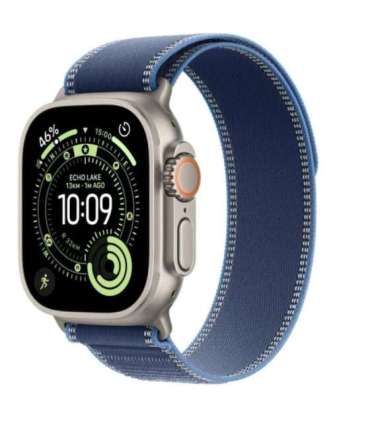 Watch Ultra 3 GPS + Cellular 49mm Natural Titanium Case with Blue/Bright Blue Trail Loop - M/L
