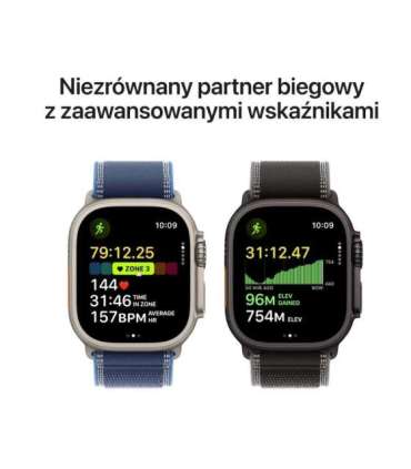Watch Ultra 3 GPS + Cellular 49mm Black Titanium Case with Black/Charcoal Trail Loop - M/L