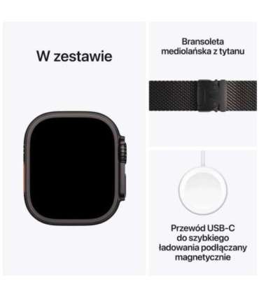 Watch Ultra 3 GPS + Cellular 49mm Black Titanium Case with Black Titanium Milanese Loop - Medium