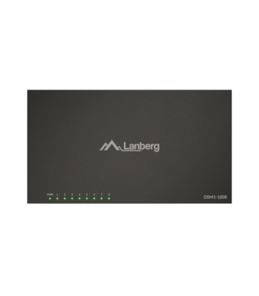 Lanberg Switch 8x1GB/s Unmanagment Gigabit Ethernet Desktop 12V metal case DSM1-1008