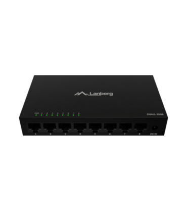 Lanberg Switch 8x1GB/s Unmanagment Gigabit Ethernet Desktop 12V metal case DSM1-1008
