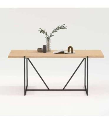 Söögilaud CINDY 160x90xH75cm, melamiin tamm