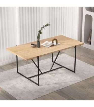 Söögilaud CINDY 160x90xH75cm, melamiin tamm