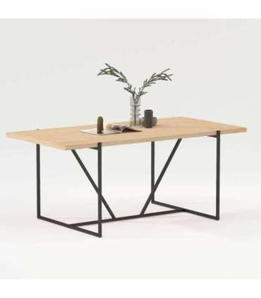 Söögilaud CINDY 160x90xH75cm, melamiin tamm