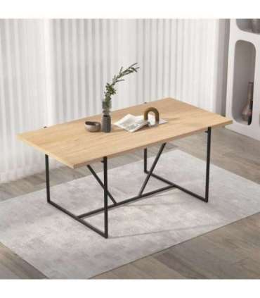 Söögilaud CINDY 180x90xH75cm, melamiin tamm