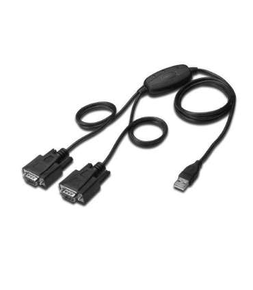 Cable USB 2.0 adapter to 2xRS232 (COM) (Chipset: FTDI / FT2232H)