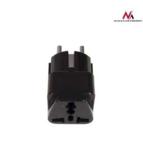 Adapter socket UK on EU plug universal Maclean MCE155 black