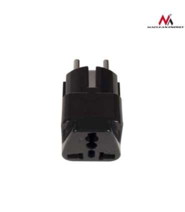 Adapter socket UK on EU plug universal Maclean MCE155 black