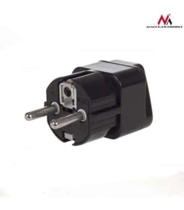 Adapter socket UK on EU plug universal Maclean MCE155 black