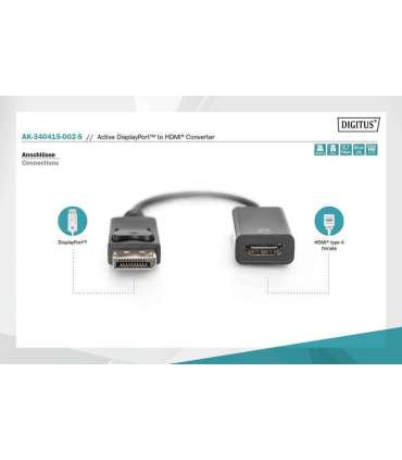 Adapter Cable Displayport 1080p 60Hz