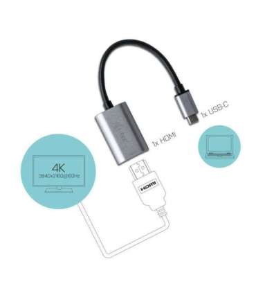 Adapter USB-C 3.1 - HDMI 4K Ultra HD 60Hz copmatible with Thunderbolt 3