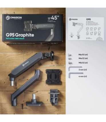MONITOR ACC DESK MOUNT/17-45" GRAPHITE G95-G ONKRON
