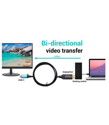 USB-C DisplayPort Bi-Directional Cable Adapter