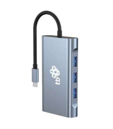 HUB 8in1 Adapter USB C HDMI x2 USB VGA RJ45 PD