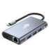 HUB 8in1 Adapter USB C HDMI x2 USB VGA RJ45 PD
