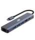 Adapter HUB USB C 6in1 - HDMI, USBx3, PD, RJ-45