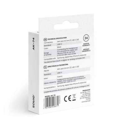 Adapter audio USB-C Jack 3,5mm AK-74