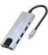 HUB USB C 5in1 USB C PD 100W 2xUSB HDMI 4K RJ45