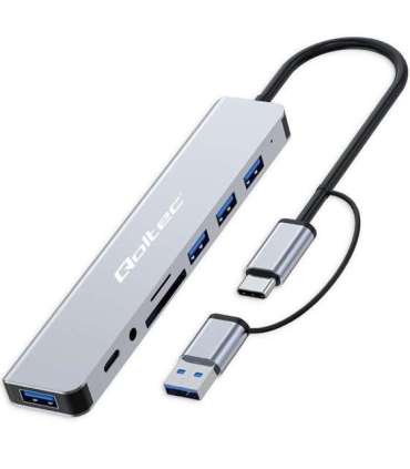 HUB 8in1 USB C USB,USB C 4xUSB SD TF card Jack