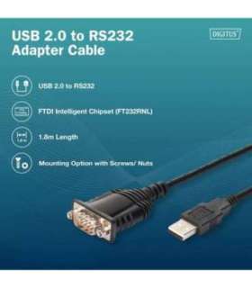 USB to DB9 RS232 cable DA-70172