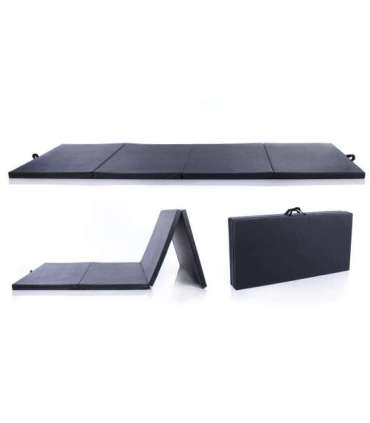 Folding sports mat 122x244cm, black
