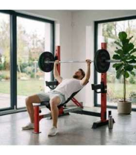 LS7688 ADJUSTABLE WEIGHT BENCH WITH BARBELL RACK, LEG DEVELOPER AND PREACHER CURL PAD HMS