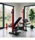 LS7688 ADJUSTABLE WEIGHT BENCH WITH BARBELL RACK, LEG DEVELOPER AND PREACHER CURL PAD HMS