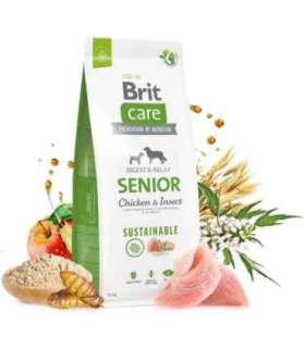 Brit Care Dog Sustainable Senior, kana ja putukavalk, 12 kg