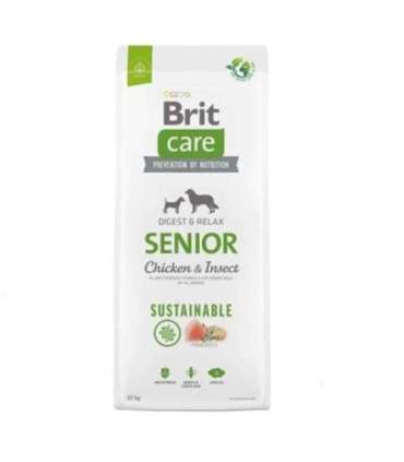Brit Care Dog Sustainable Senior, kana ja putukavalk, 12 kg