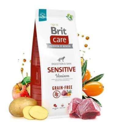 Brit Care Dog беззерновой, для чувствительных собак, с олениной, 1 кг
