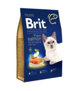 Brit Premium Cat by Nature для взрослых кошек, лосось, 8 кг