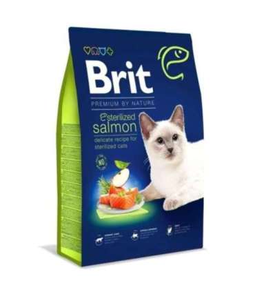 Brit Premium Cat by Nature steriliseeritud kassitoit (lõhe), 8 kg