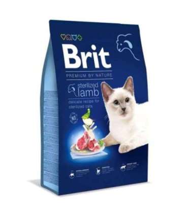 Brit Premium Cat by Nature steriliseeritud kassidele, lambalihaga, 8 kg