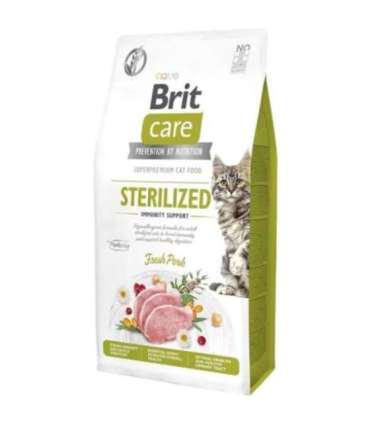 Brit Care Cat teraviljavaba steriliseeritud kassidele immuunsuse toetuseks, 7 kg