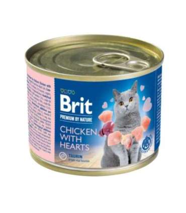 Brit Premium Cat by Nature konserv Kana ja südamed 200 g