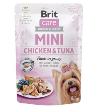 Brit Care Dog пауч Mini филе курицы и тунца в подливе 85 г
